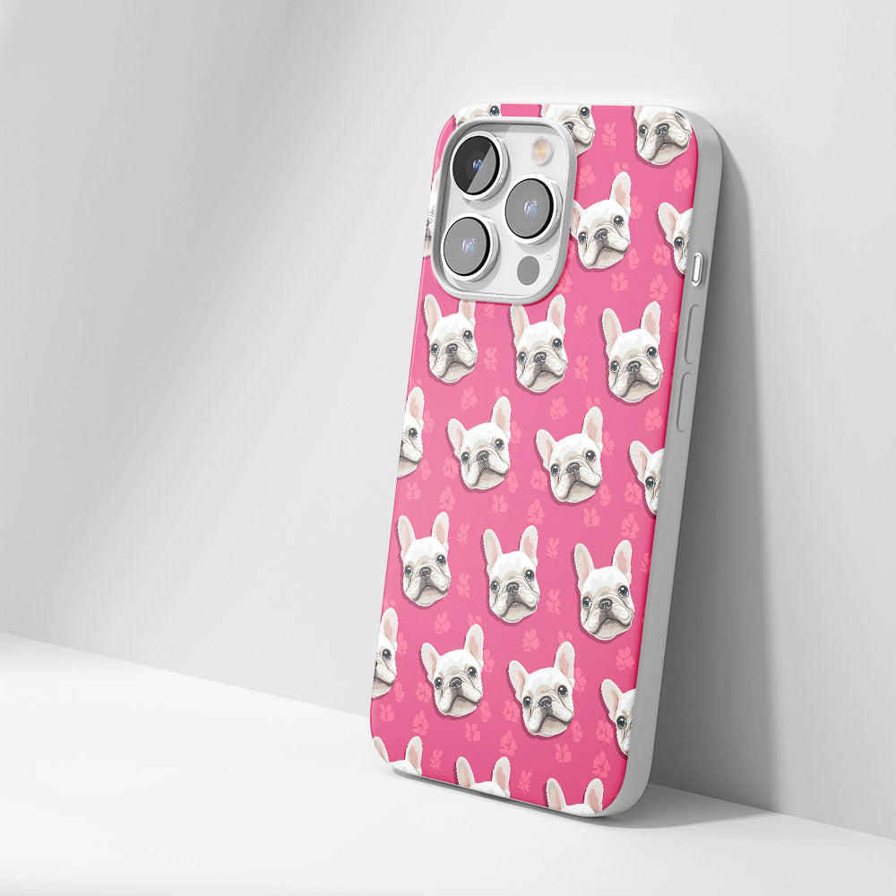 Latest 3rd-Generation Crystal Tough Glossy French Bulldog Pink iPhone Case