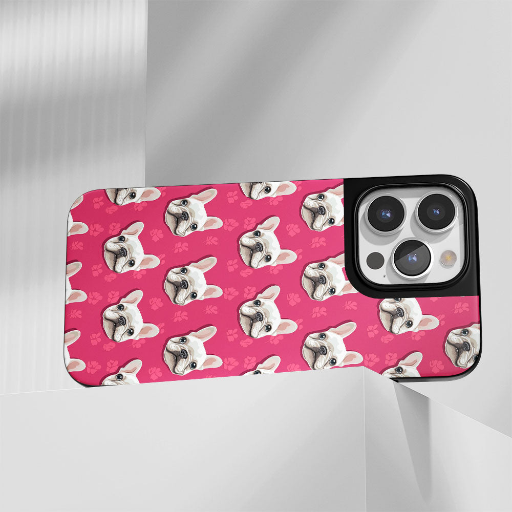 Industry-Level Tough Matte French Bulldog Pink iPhone Case