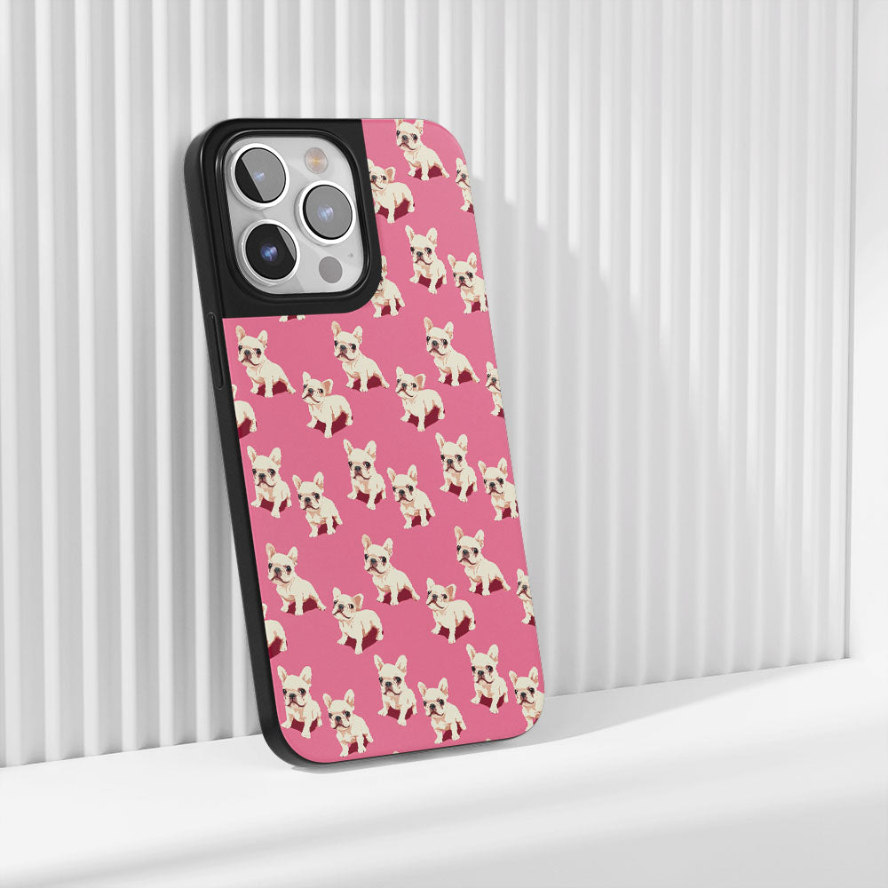 Industry-Level Tough Matte French Bulldog Pink iPhone Case