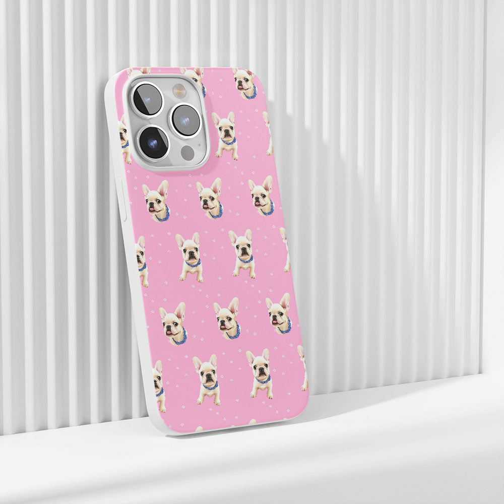 Latest 3rd-Generation Crystal Tough Glossy French Bulldog Pink iPhone Case