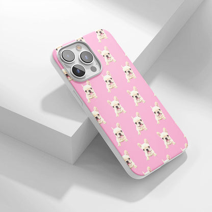 Latest 3rd-Generation Crystal Tough Glossy French Bulldog Pink iPhone Case