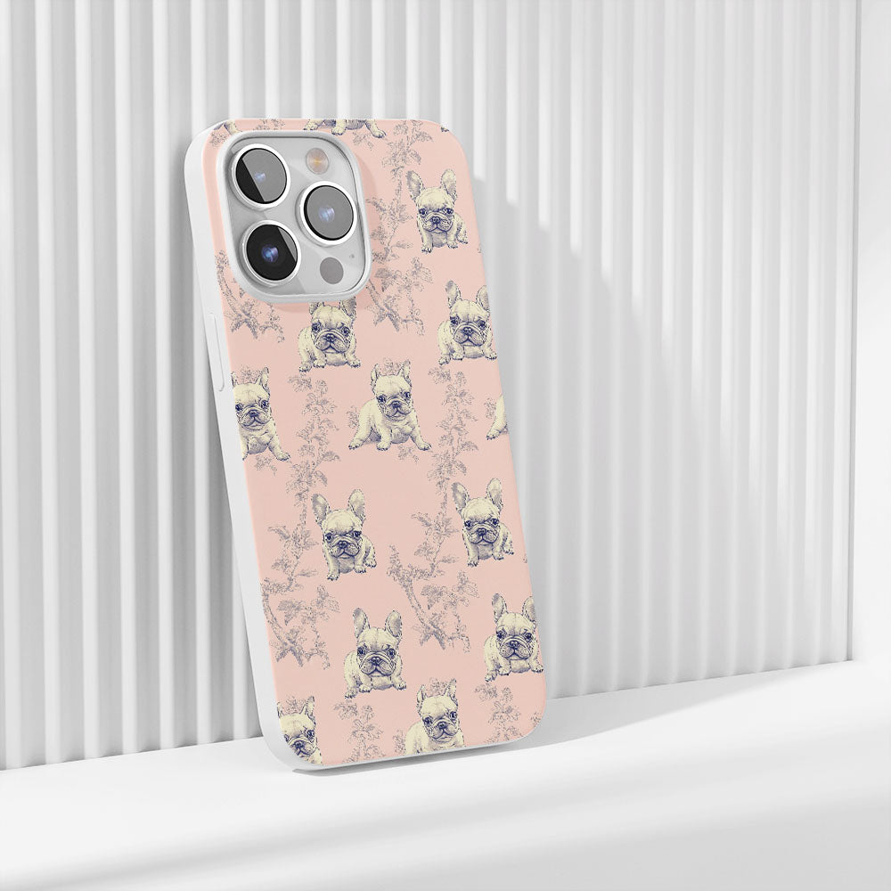 Latest 3rd-Generation Crystal Tough Glossy French Bulldog Pink iPhone Case