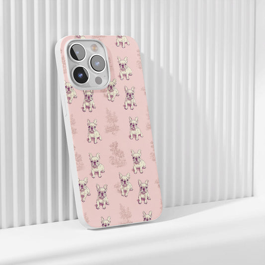 Latest 3rd-Generation Crystal Tough Glossy French Bulldog Pink iPhone Case