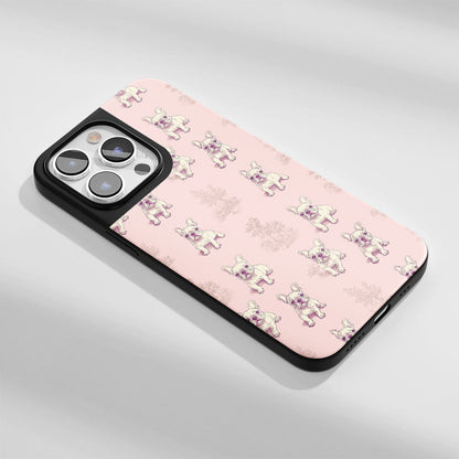 Industry-Level Tough Matte French Bulldog Pink iPhone Case