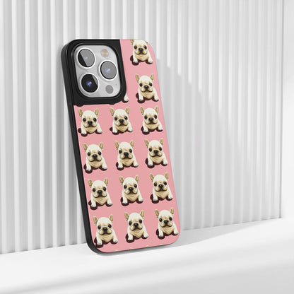 Industry-Level Tough Matte French Bulldog Pink iPhone Case