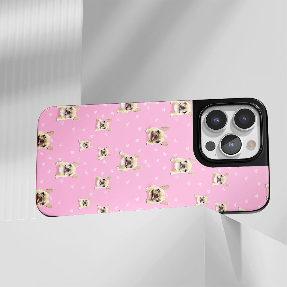 Industry-Level Tough Matte French Bulldog Pink iPhone Case