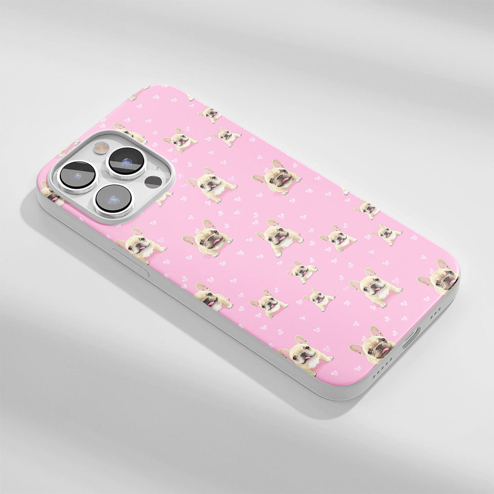 Latest 3rd-Generation Crystal Tough Glossy French Bulldog Pink iPhone Case