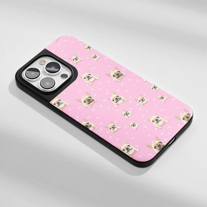 Industry-Level Tough Matte French Bulldog Pink iPhone Case