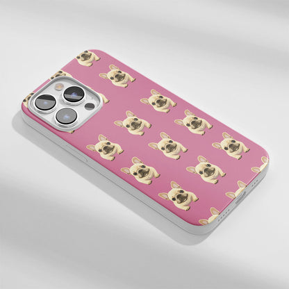 Latest 3rd-Generation Crystal Tough Glossy French Bulldog Pink iPhone Case