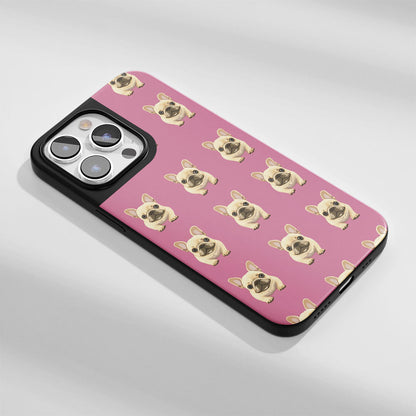 Industry-Level Tough Matte French Bulldog Pink iPhone Case