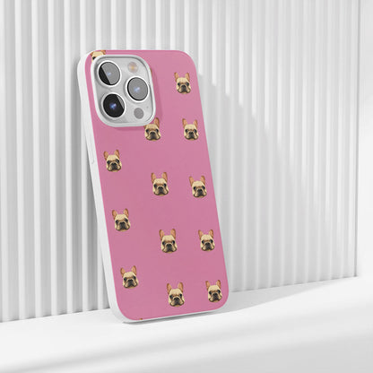 Latest 3rd-Generation Crystal Tough Glossy French Bulldog Pink iPhone Case