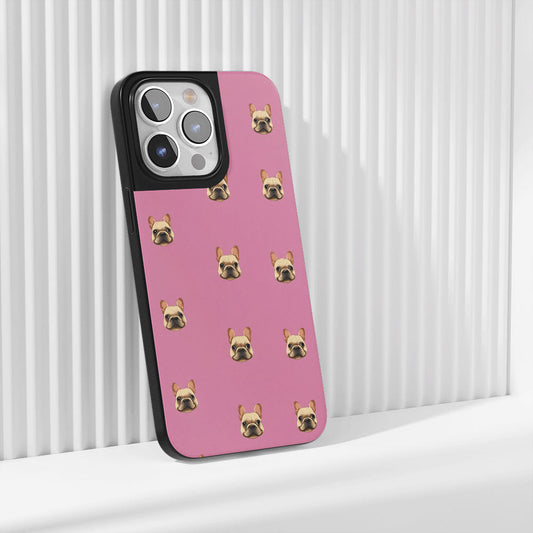 Industry-Level Tough Matte French Bulldog Pink iPhone Case