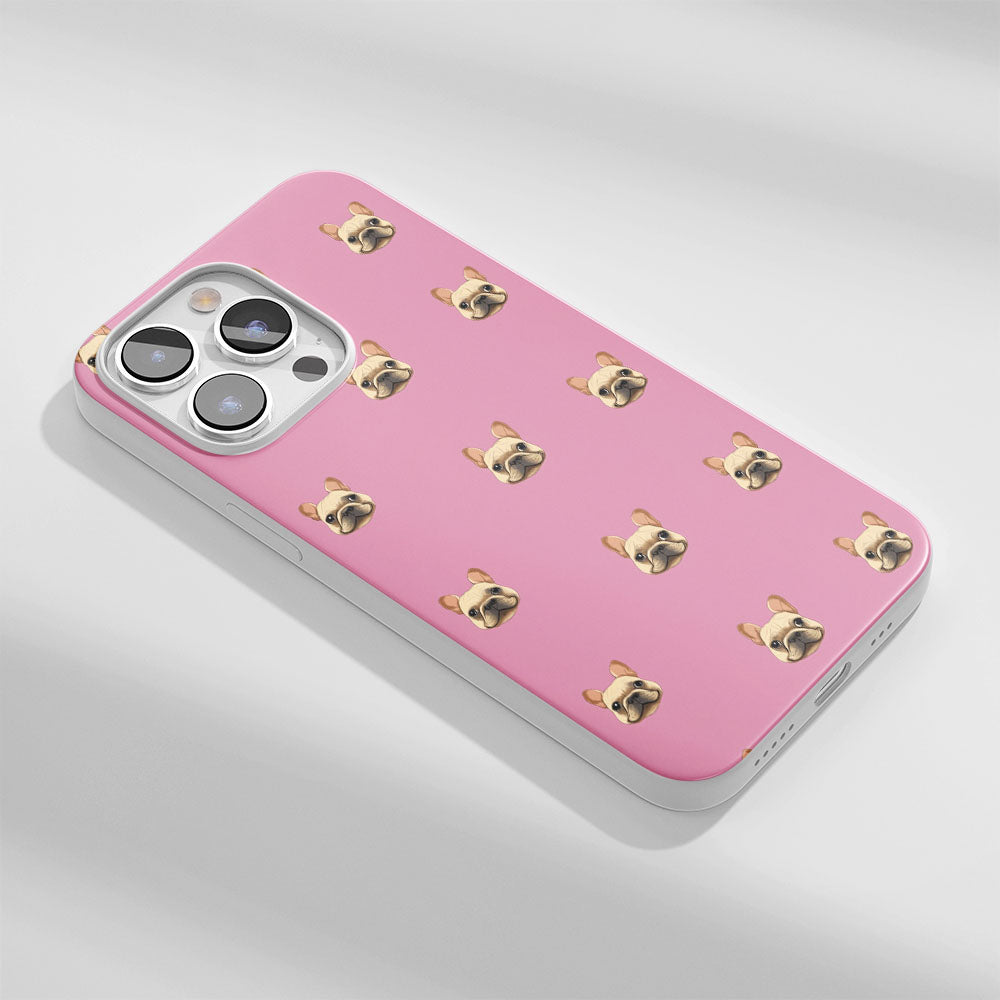 Latest 3rd-Generation Crystal Tough Glossy French Bulldog Pink iPhone Case