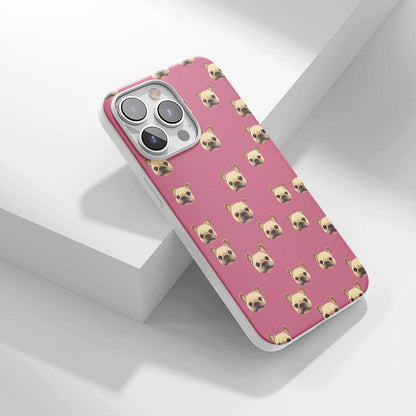 Latest 3rd-Generation Crystal Tough Glossy French Bulldog Pink iPhone Case