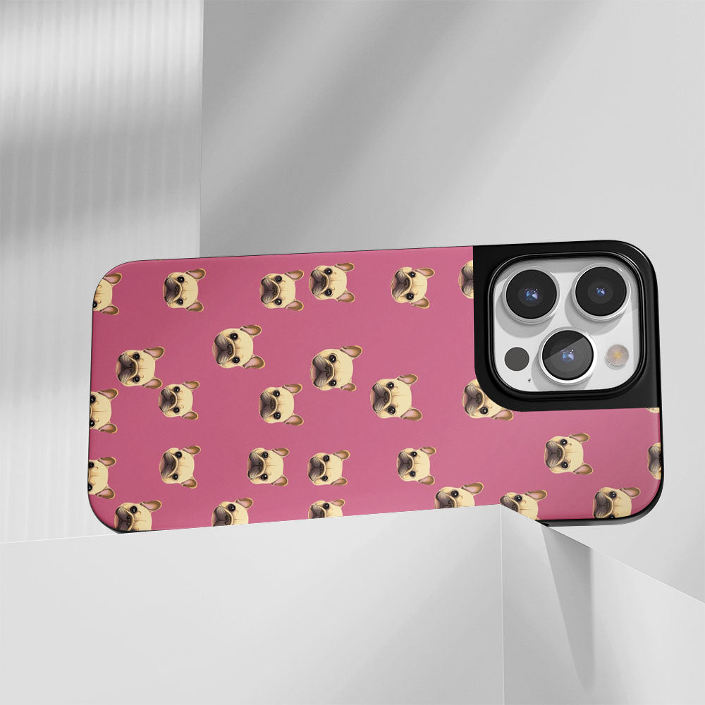 Industry-Level Tough Matte French Bulldog Pink iPhone Case