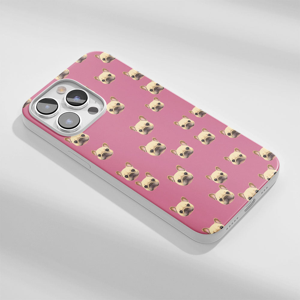 Latest 3rd-Generation Crystal Tough Glossy French Bulldog Pink iPhone Case