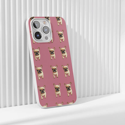 Latest 3rd-Generation Crystal Tough Glossy French Bulldog Pink iPhone Case