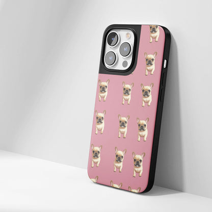 Industry-Level Tough Matte French Bulldog Pink iPhone Case