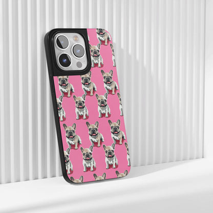 Industry-Level Tough Matte French Bulldog Pink iPhone Case