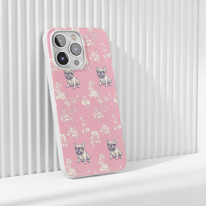 Latest 3rd-Generation Crystal Tough Glossy French Bulldog Pink iPhone Case