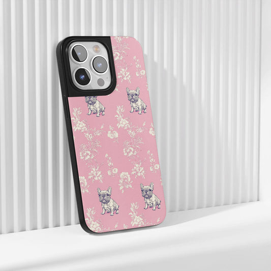 Industry-Level Tough Matte French Bulldog Pink iPhone Case