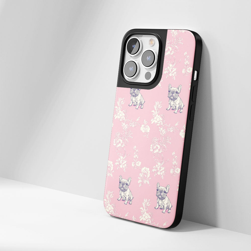 Industry-Level Tough Matte French Bulldog Pink iPhone Case