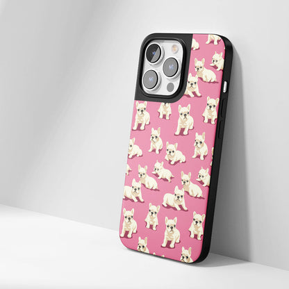 Industry-Level Tough Matte French Bulldog Pink iPhone Case