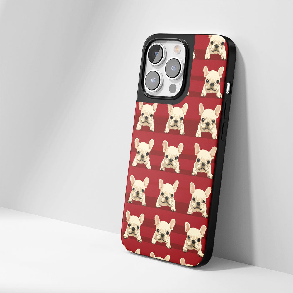 Industry-Level Tough Matte French Bulldog Pink iPhone Case