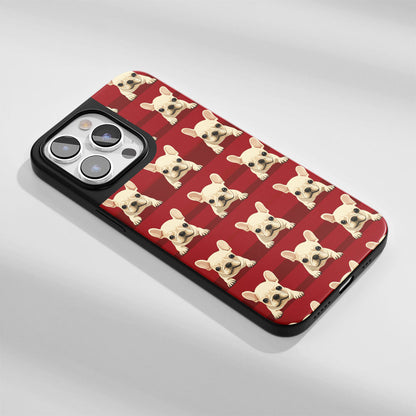 Industry-Level Tough Matte French Bulldog Pink iPhone Case