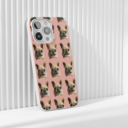 Latest 3rd-Generation Crystal Tough Glossy French Bulldog Pink iPhone Case