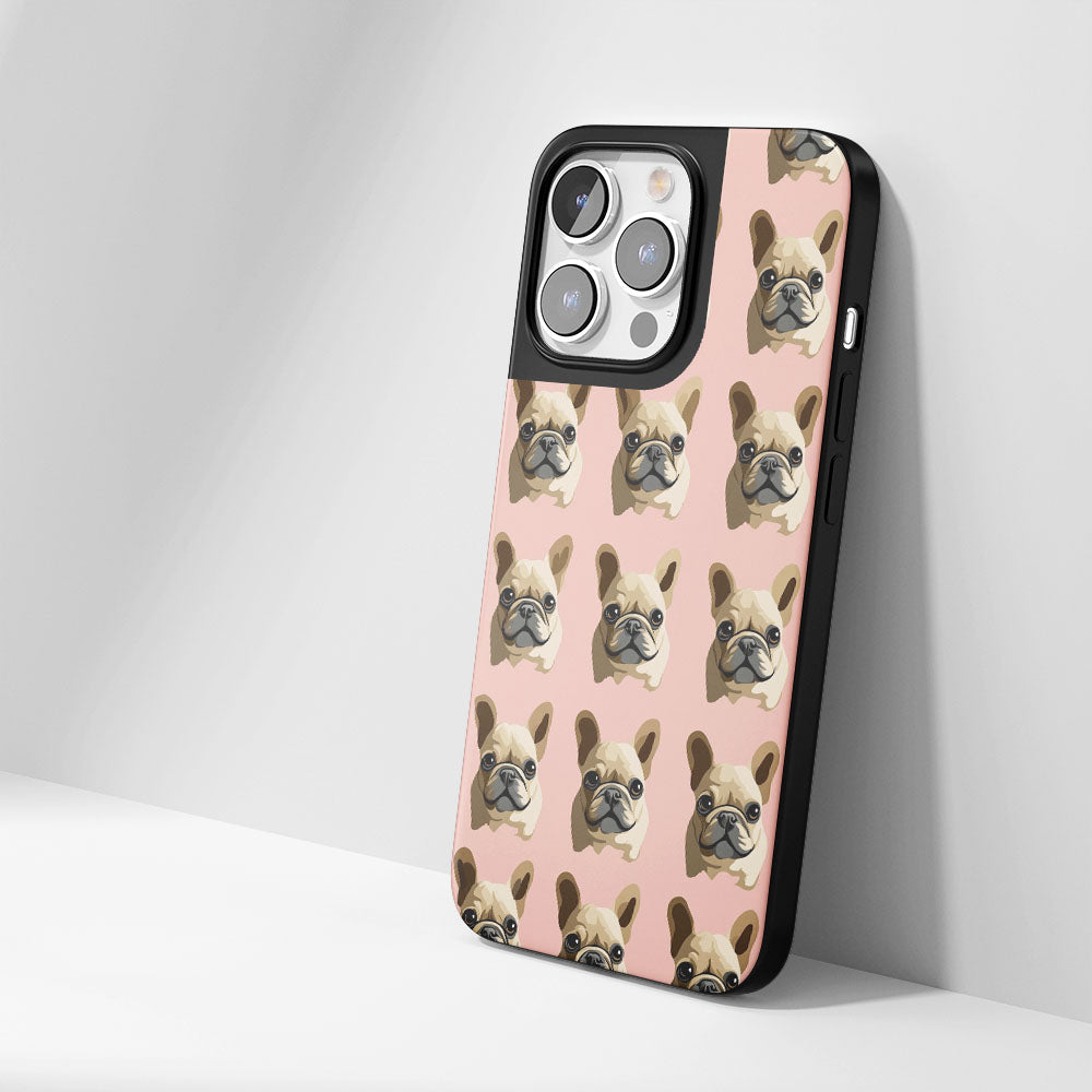 Industry-Level Tough Matte French Bulldog Pink iPhone Case