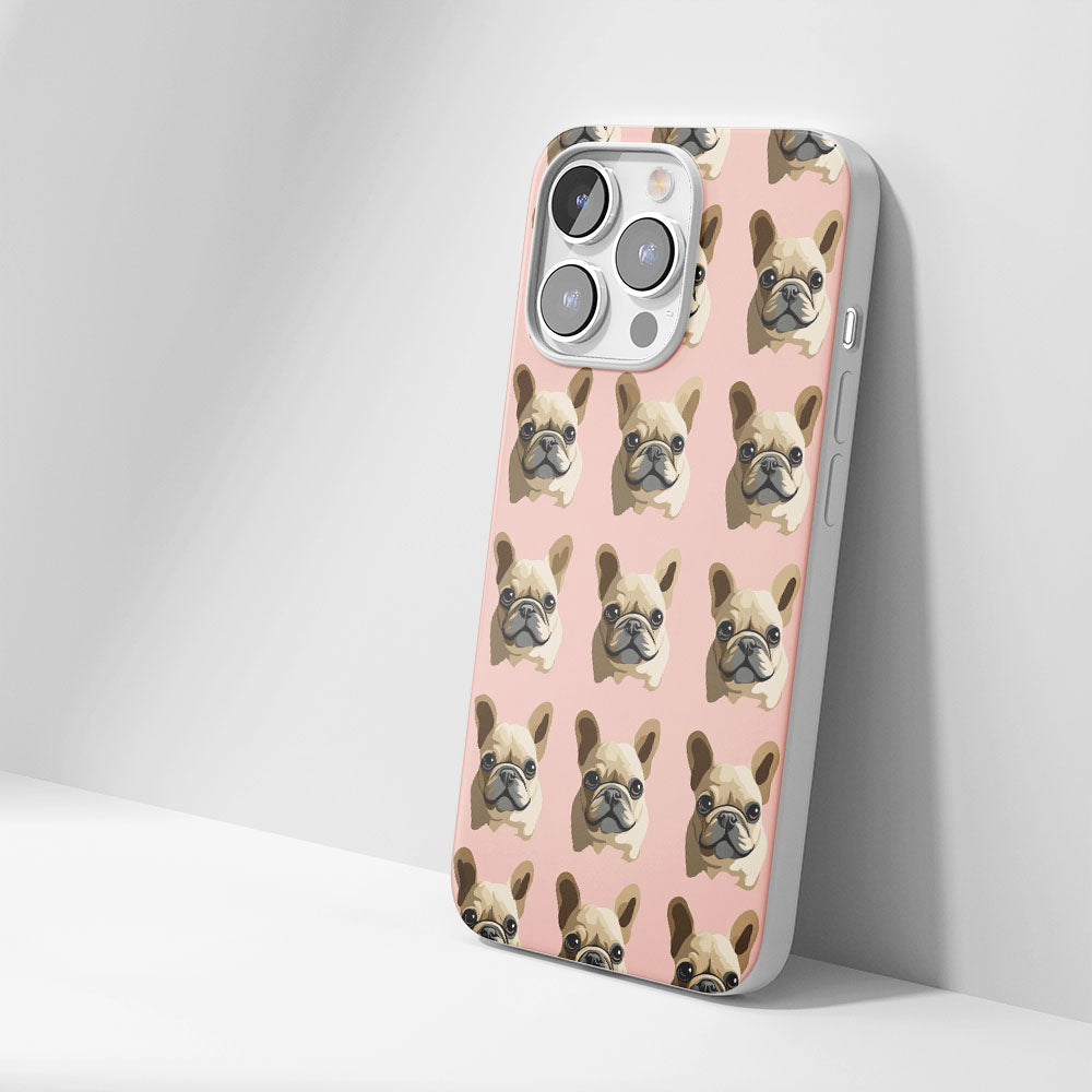 Latest 3rd-Generation Crystal Tough Glossy French Bulldog Pink iPhone Case