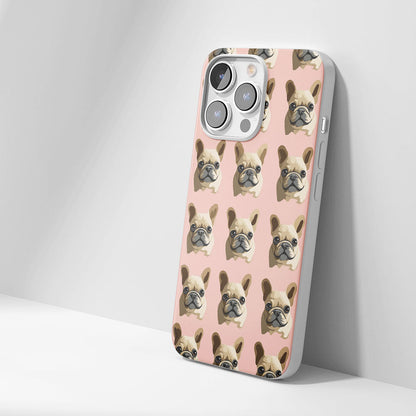 Latest 3rd-Generation Crystal Tough Glossy French Bulldog Pink iPhone Case