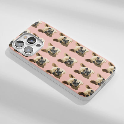 Latest 3rd-Generation Crystal Tough Glossy French Bulldog Pink iPhone Case