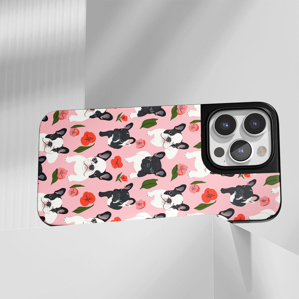 Industry-Level Tough Matte French Bulldog Pink iPhone Case