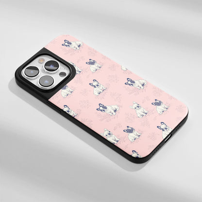 Industry-Level Tough Matte French Bulldog Pink iPhone Case