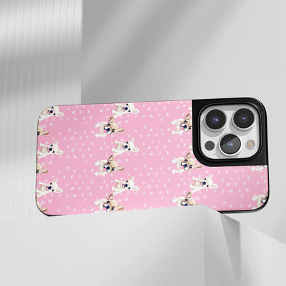 Industry-Level Tough Matte French Bulldog Pink iPhone Case