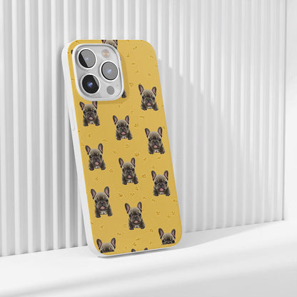 Latest 3rd-Generation Crystal Tough Glossy French Bulldog Yellow iPhone Case