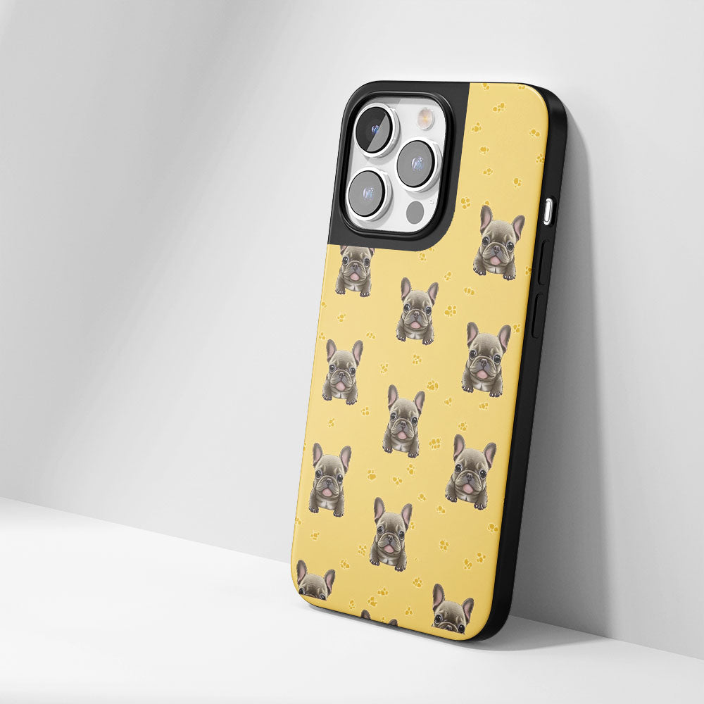 Industry-Level Tough Matte French Bulldog Yellow iPhone Case