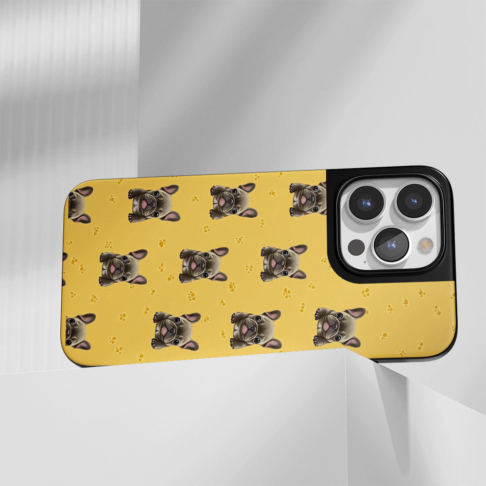 Industry-Level Tough Matte French Bulldog Yellow iPhone Case