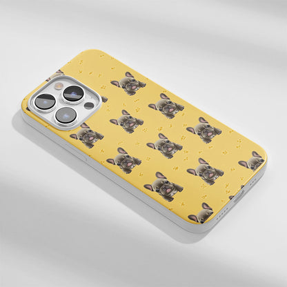 Latest 3rd-Generation Crystal Tough Glossy French Bulldog Yellow iPhone Case