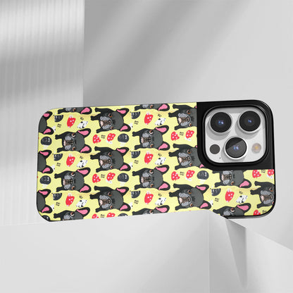 Industry-Level Tough Matte French Bulldog Yellow iPhone Case