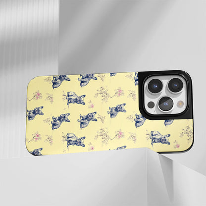 Industry-Level Tough Matte French Bulldog Yellow iPhone Case