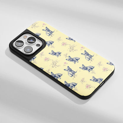 Industry-Level Tough Matte French Bulldog Yellow iPhone Case