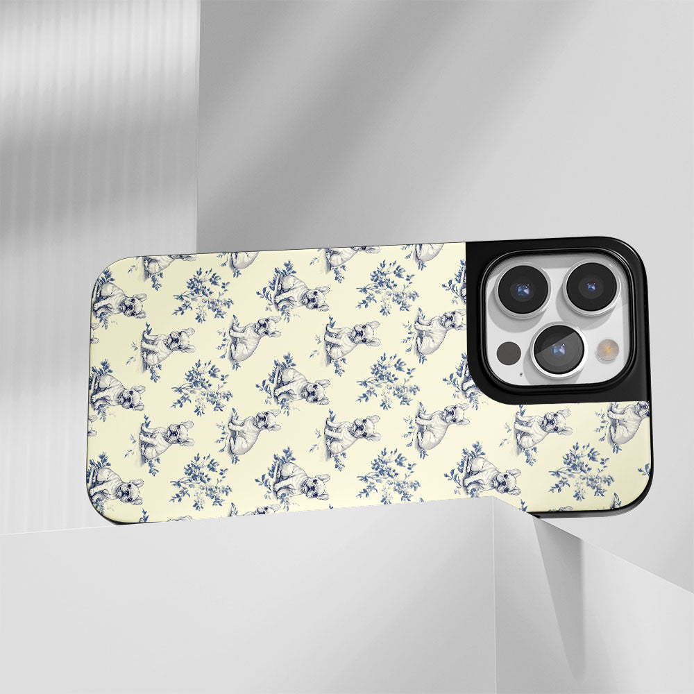 Industry-Level Tough Matte French Bulldog Yellow iPhone Case