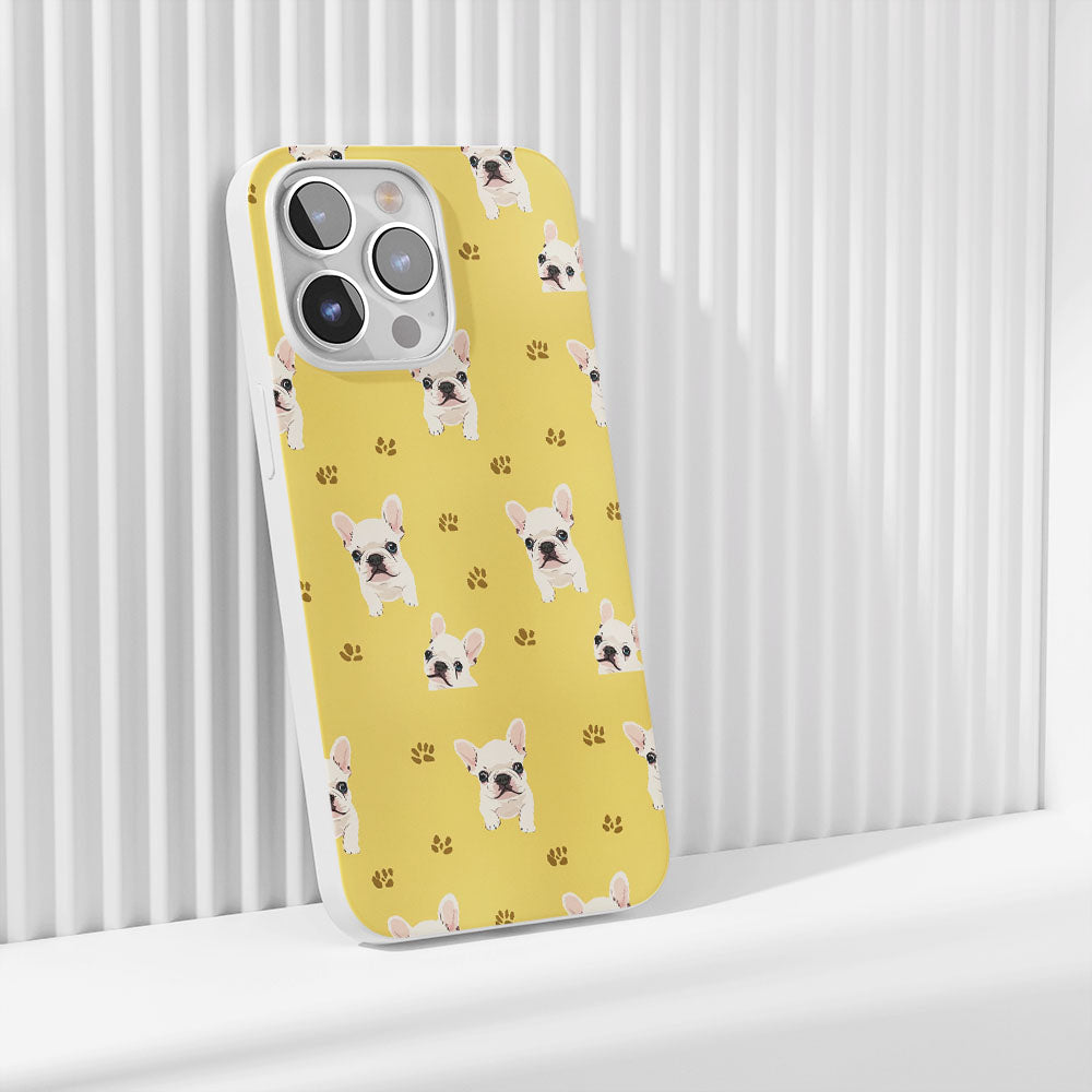 Latest 3rd-Generation Crystal Tough Glossy French Bulldog Yellow iPhone Case