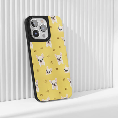 Industry-Level Tough Matte French Bulldog Yellow iPhone Case