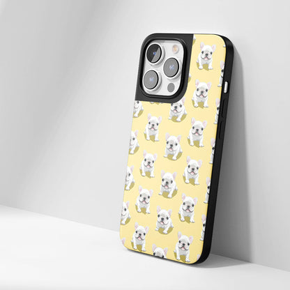 Industry-Level Tough Matte French Bulldog Yellow iPhone Case