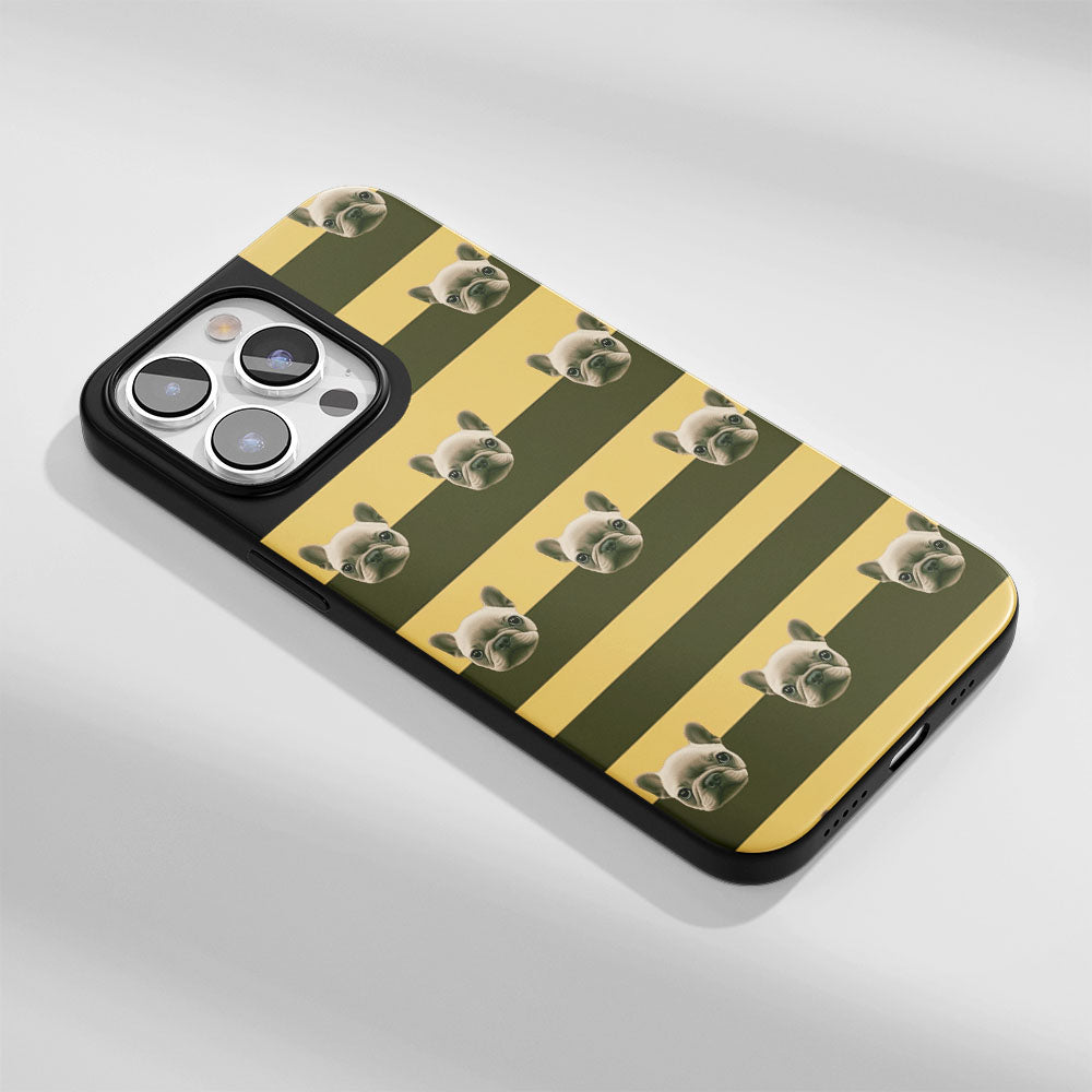 Industry-Level Tough Matte French Bulldog Yellow iPhone Case