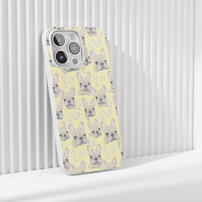 Latest 3rd-Generation Crystal Tough Glossy French Bulldog Yellow iPhone Case